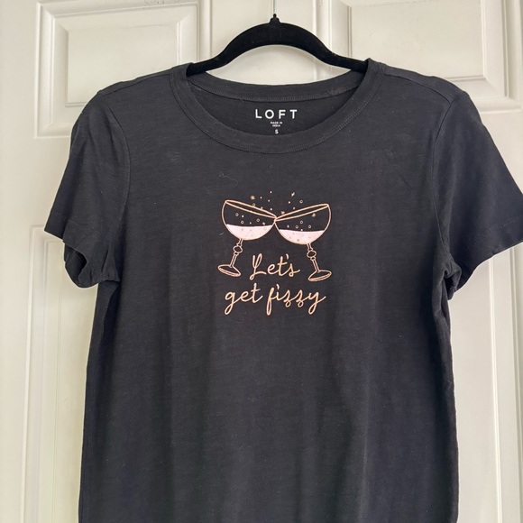 NWT Loft New Years Eve Themed T-shirt, Size Small - Picture 2 of 7
